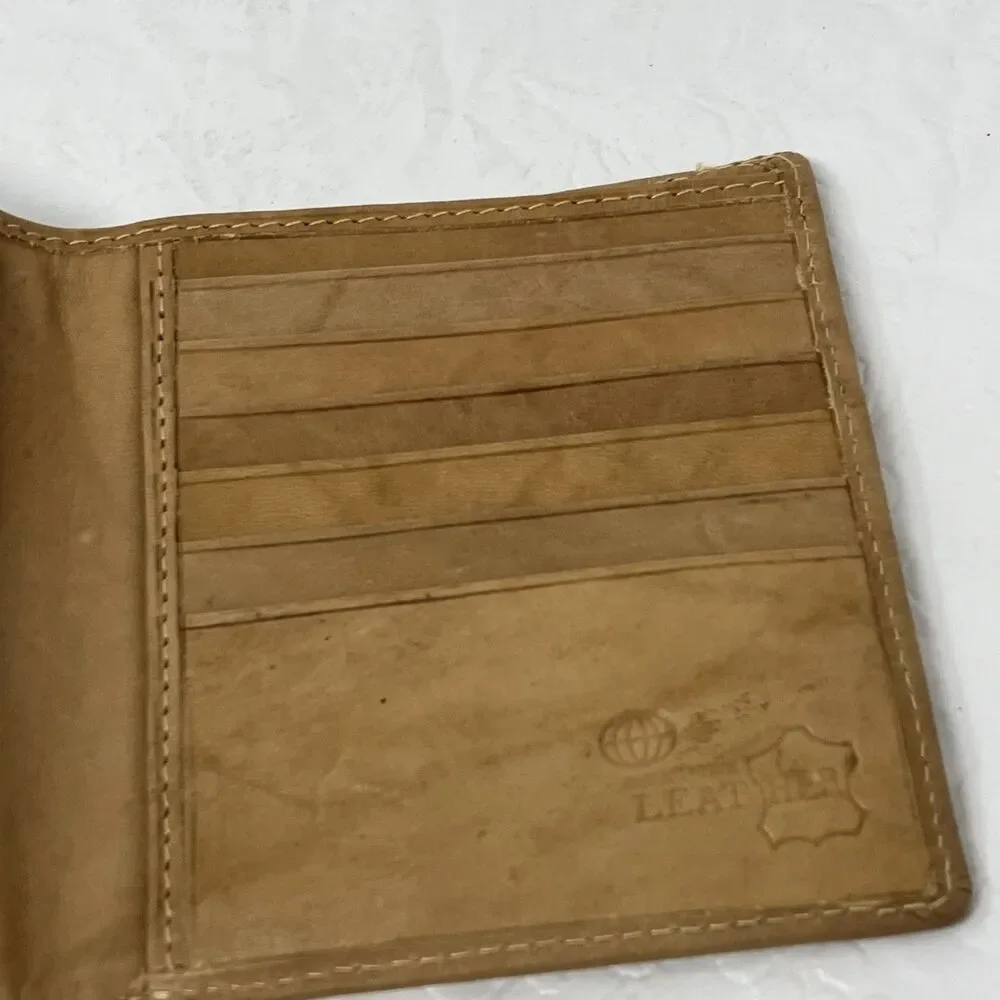Custom Genuine Leather Wallet LOUISE Personalized CC Slots Billfold